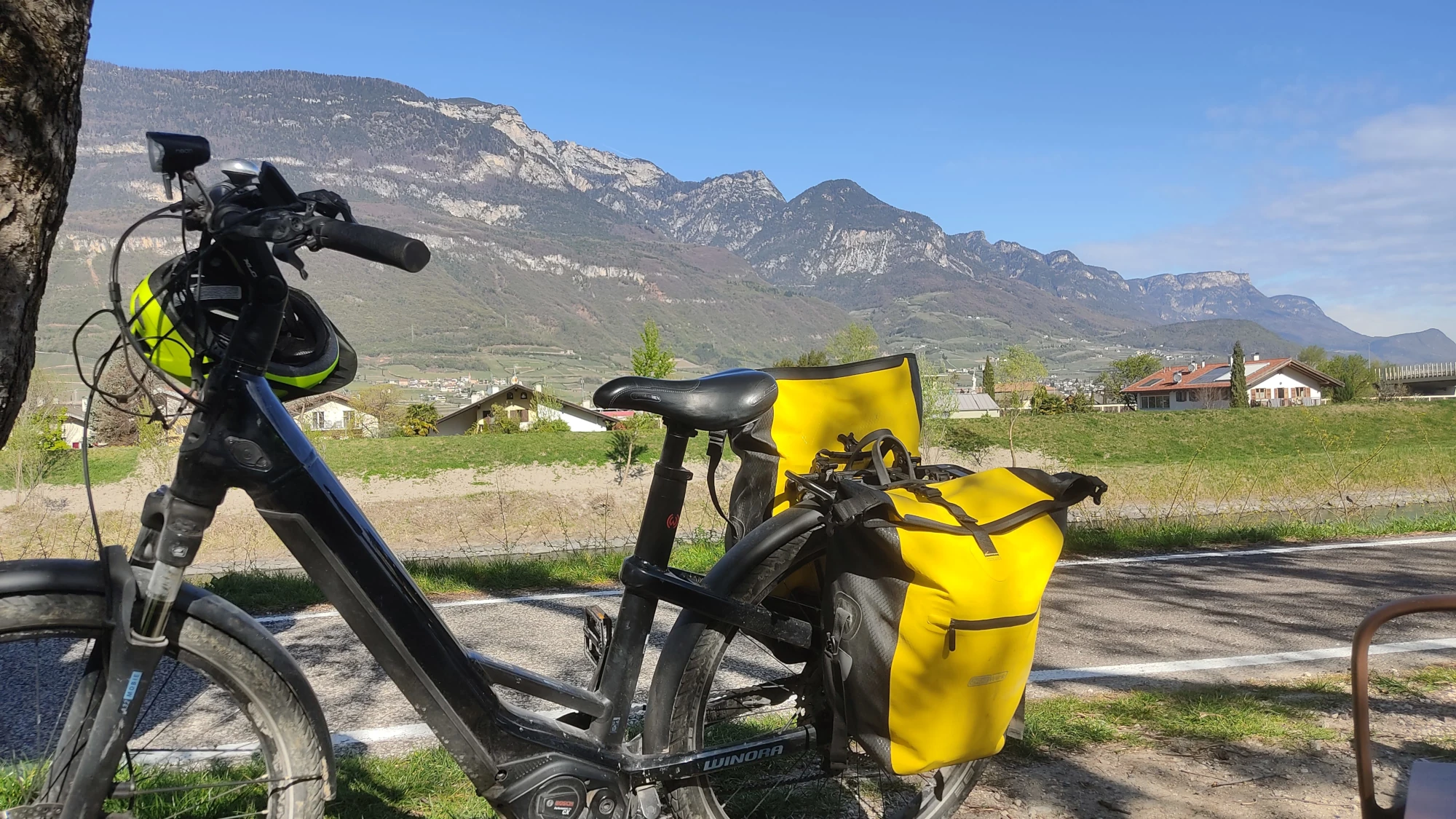 Etsch mit Fahrrad
